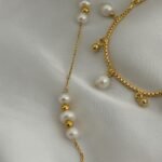 Freshwater Pearl Necklace & Bracelet Set 32 Inch