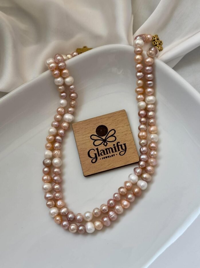 Multicolor Freshwater Pearl Necklace Double Layer