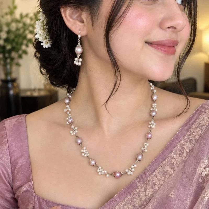 Purple Freshwater Pearl Necklace