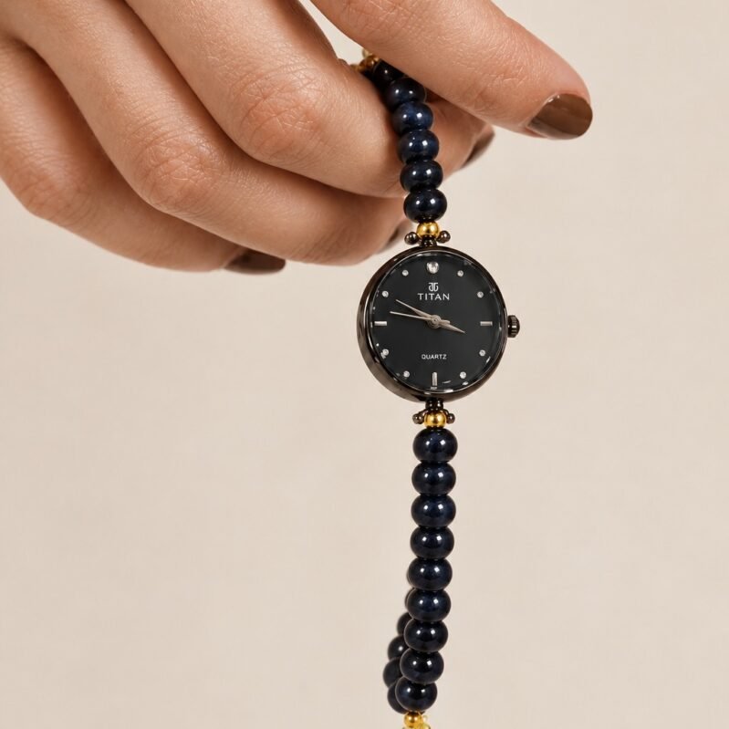 Titan-Inspired Peacock Pearl Bracelet Watch